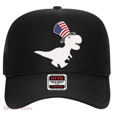 American T-Rex Dinosaur USA Flag Hat