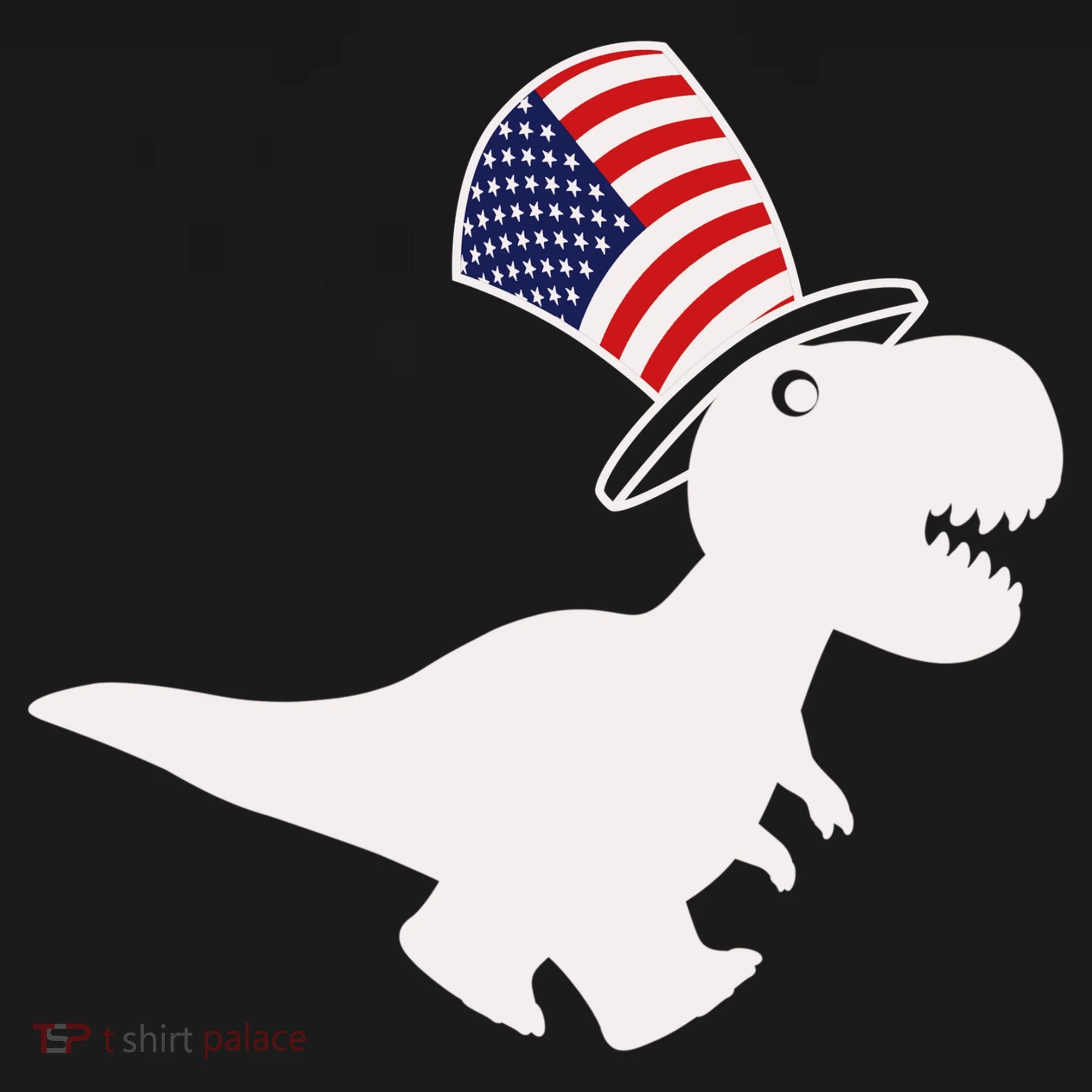 American T-Rex Dinosaur USA Flag Tank Top