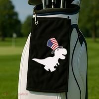 American T-Rex Dinosaur USA Flag Golf Towel thumb 2