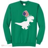American T-Rex Dinosaur USA Flag Sweatshirt thumb 0