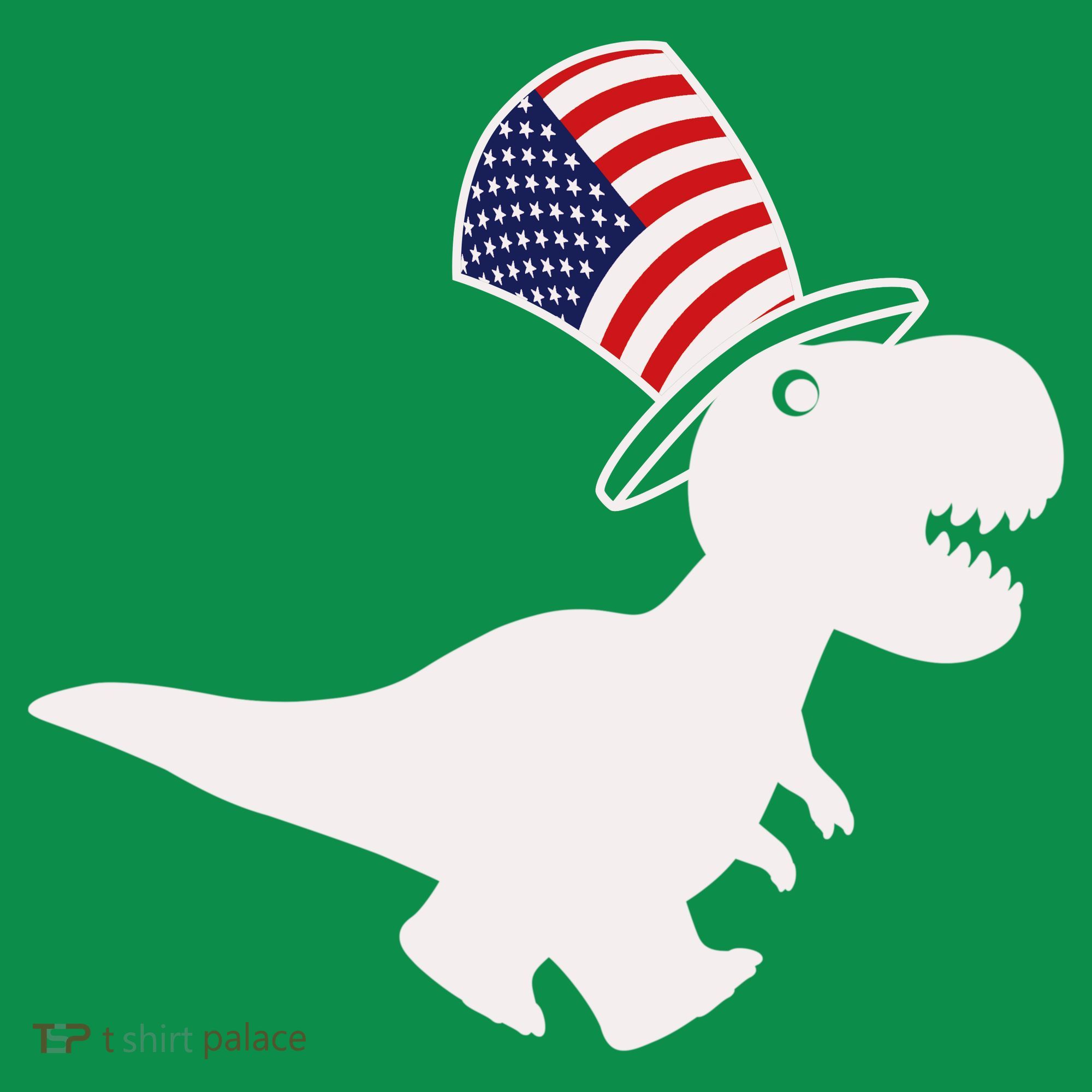 American T-Rex Dinosaur USA Flag Mousepad