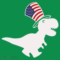 American T-Rex Dinosaur USA Flag Baby Bodysuit thumb 2