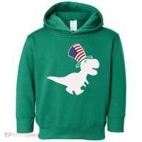 American T-Rex Dinosaur USA Flag Toddler Hoodie thumb 0