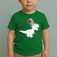 American T-Rex Dinosaur USA Flag Toddler T-Shirt thumb 2