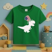 American T-Rex Dinosaur USA Flag Toddler T-Shirt thumb 3