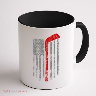 American Team Hockey USA Flag Coffee Mug back