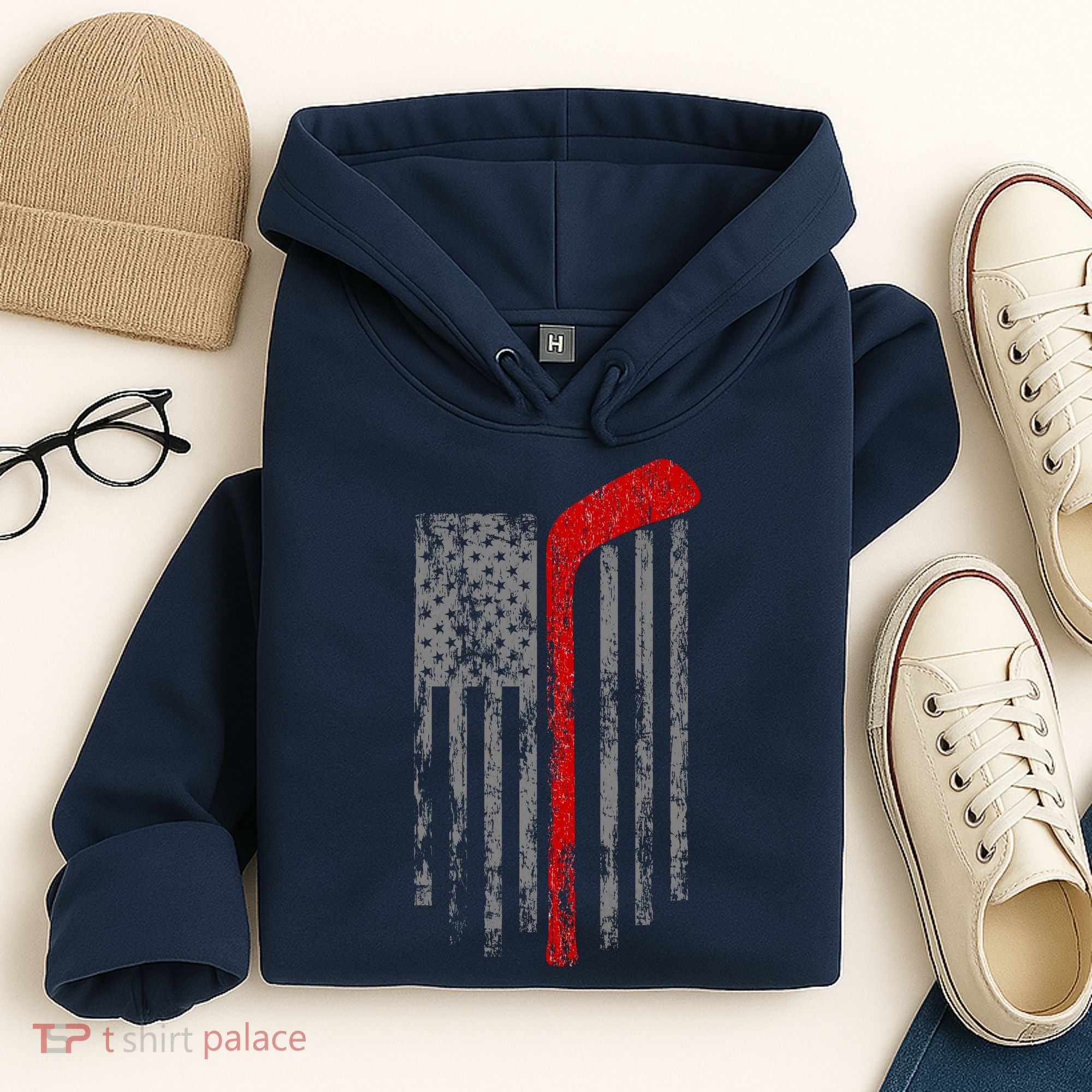American Team Hockey USA Flag Hoodie