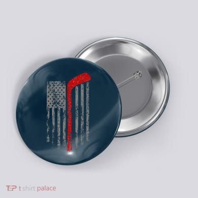 American Team Hockey USA Flag Button