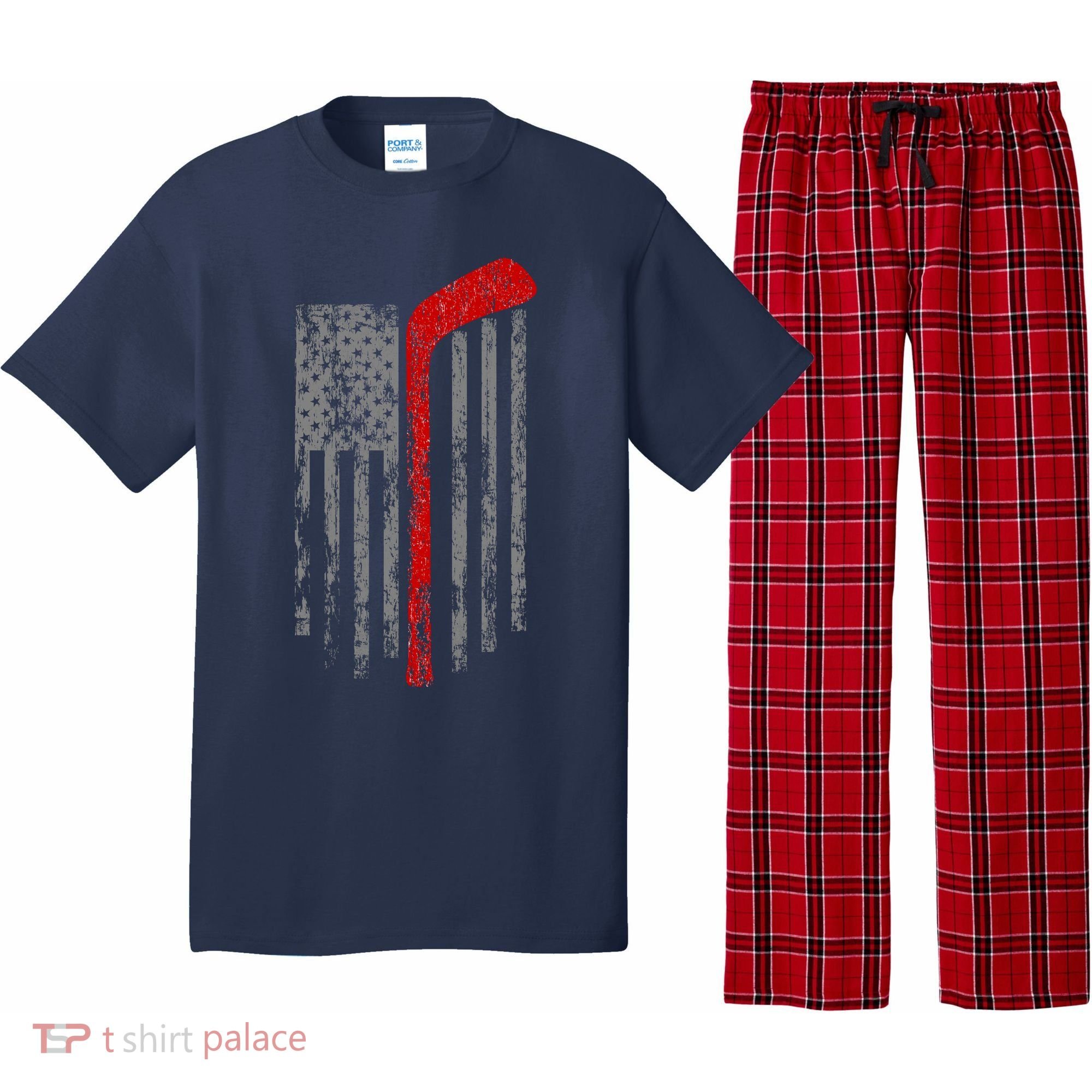American Team Hockey USA Flag Pajama Set