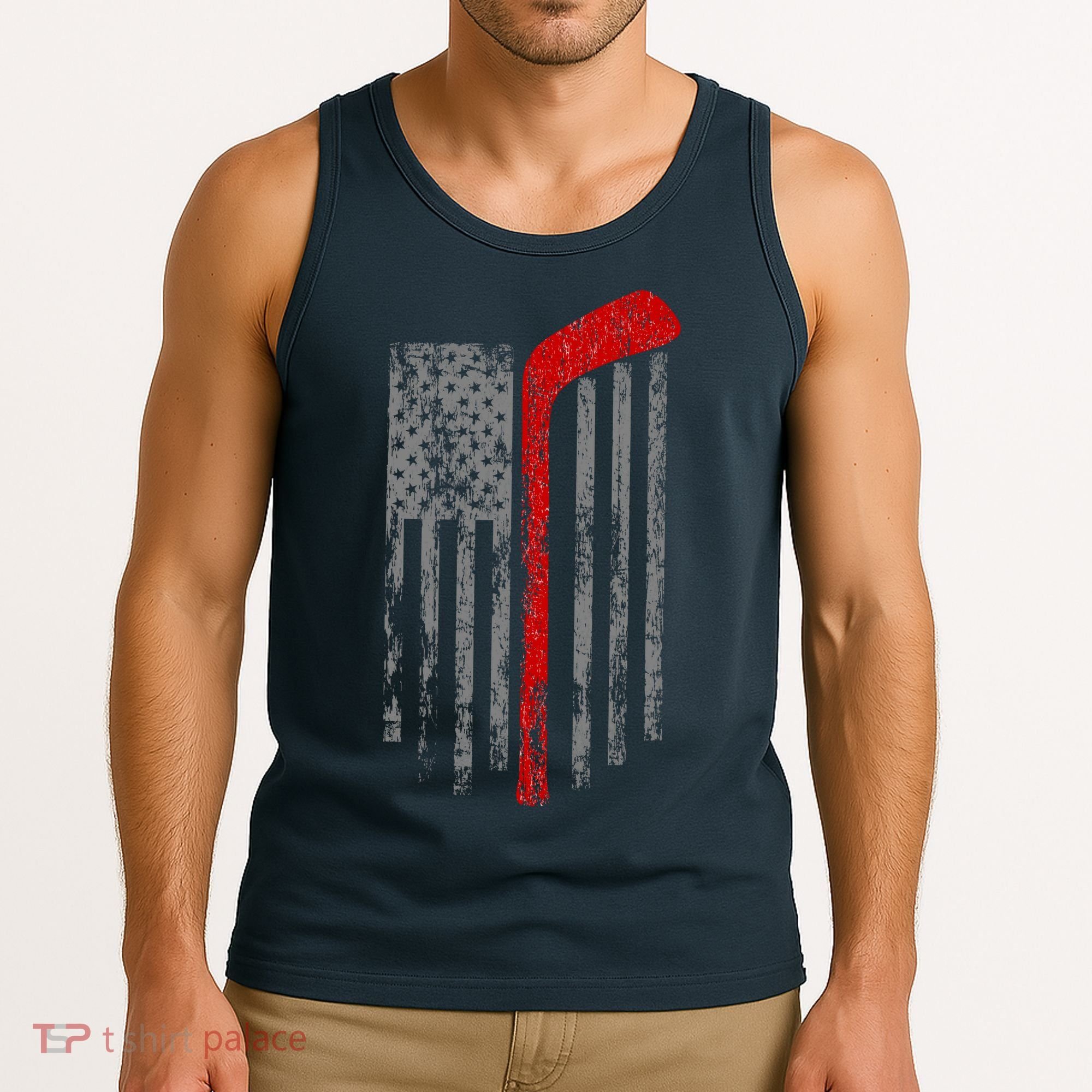 American Team Hockey USA Flag Tank Top