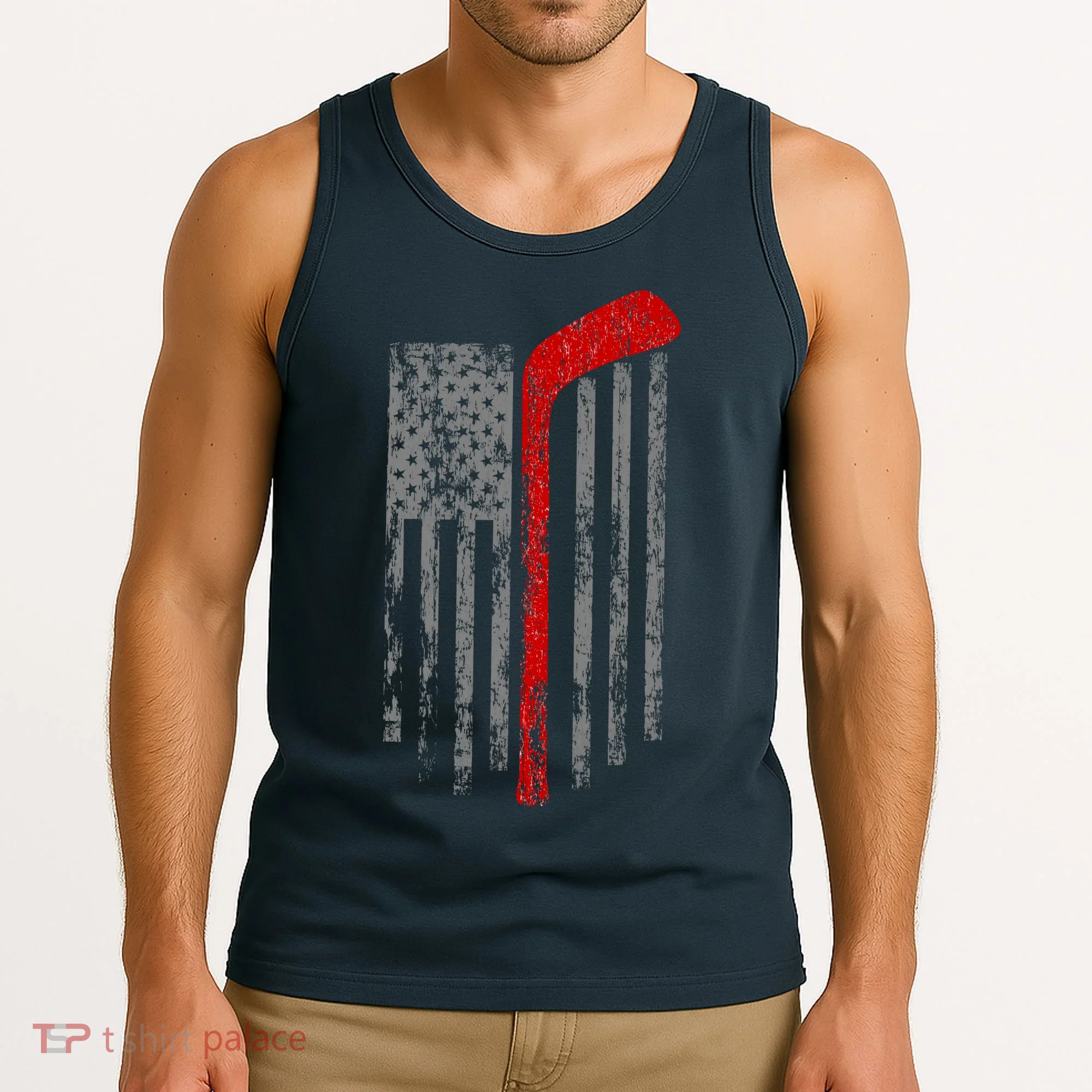American Team Hockey USA Flag Tank Top