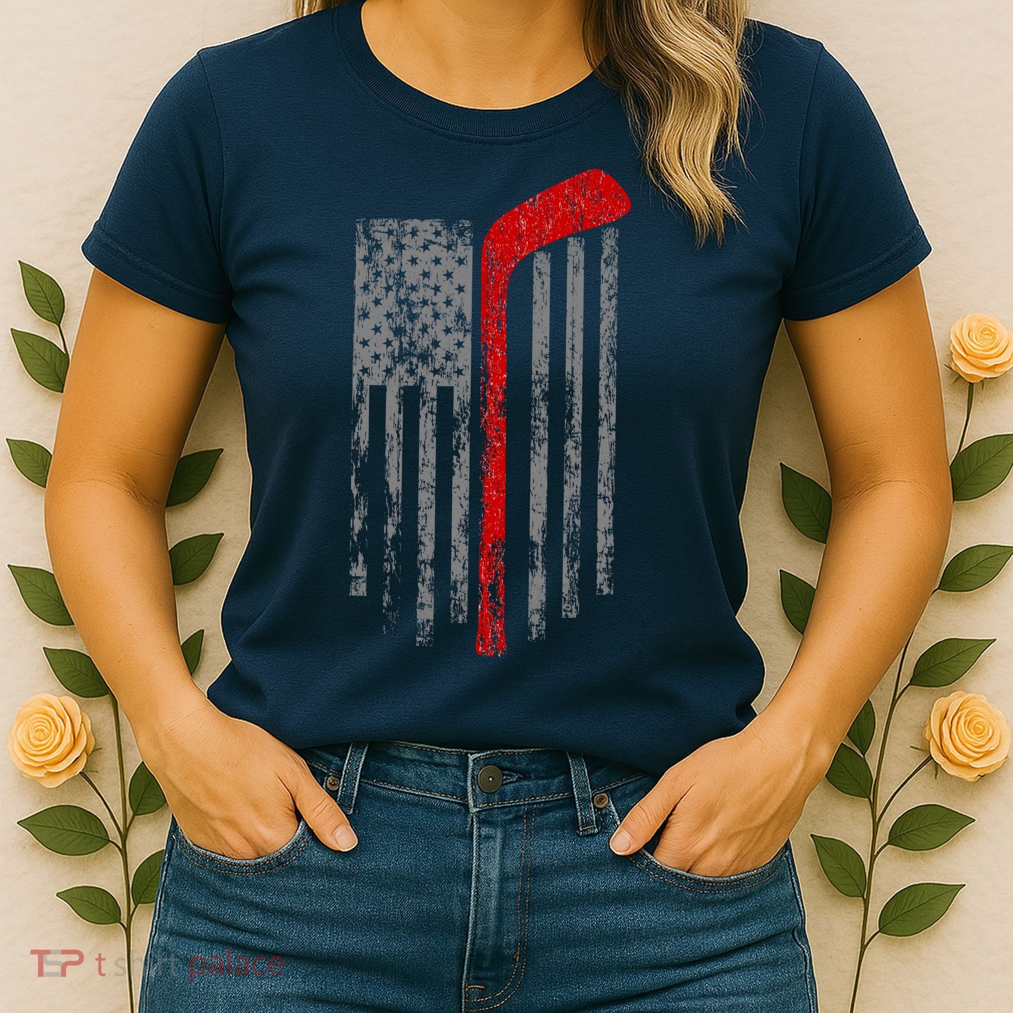 American Team Hockey USA Flag Women's T-Shirt