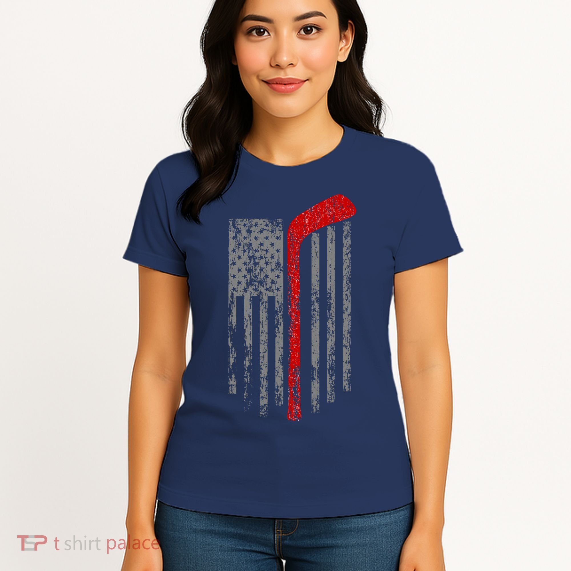 American Team Hockey USA Flag Women's T-Shirt