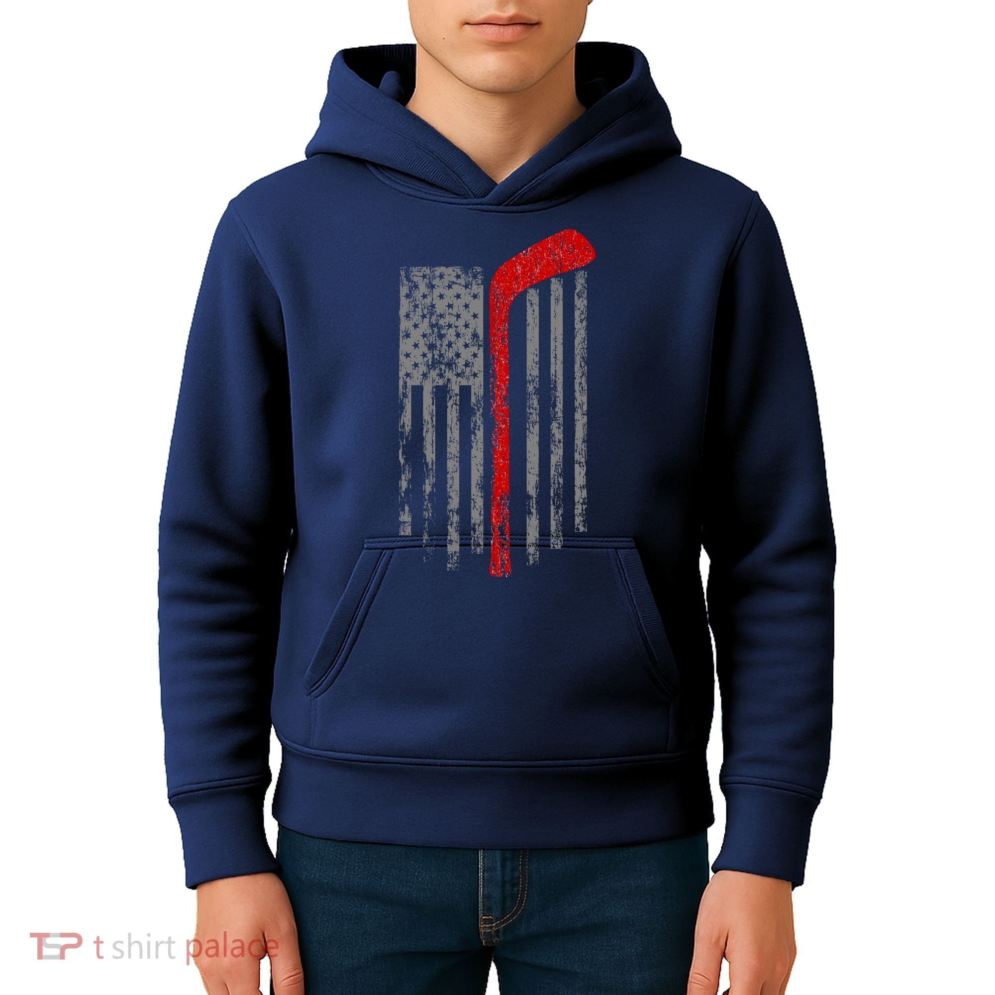 American Team Hockey USA Flag Kids Hoodie