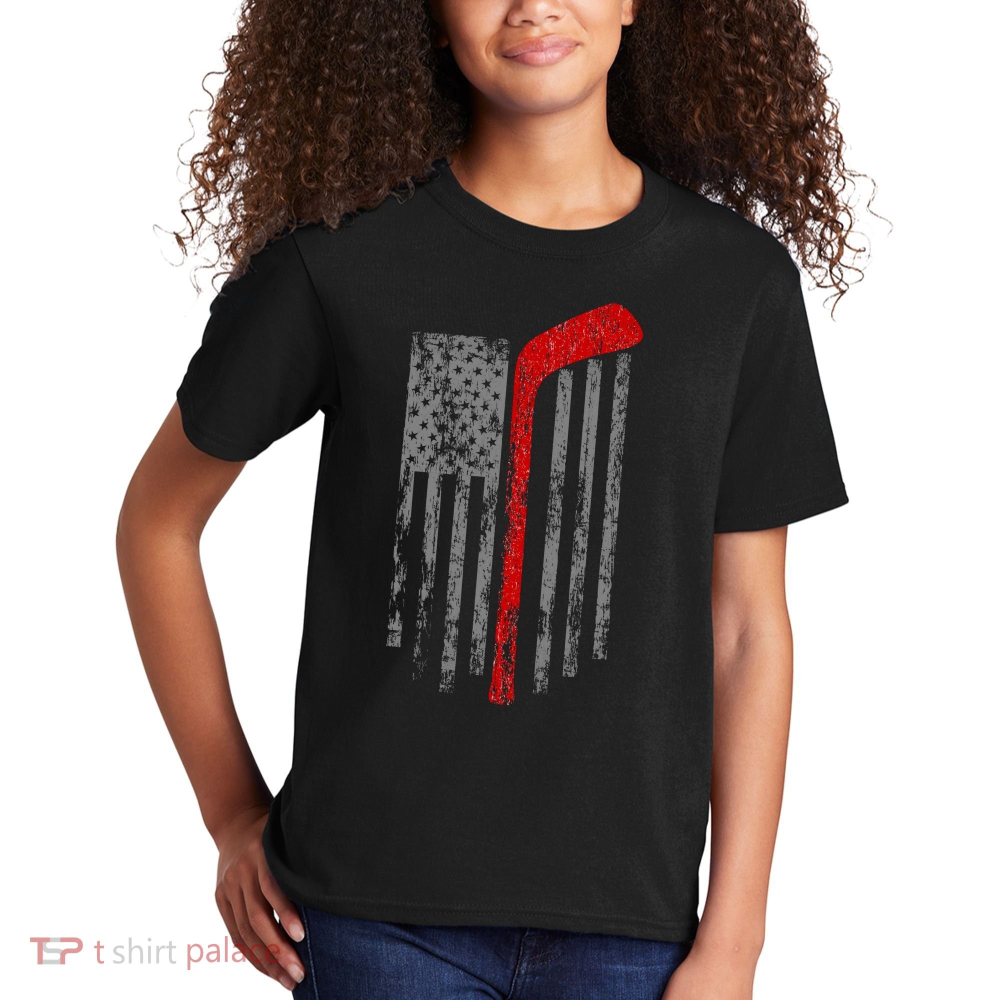 American Team Hockey USA Flag Kids T-Shirt