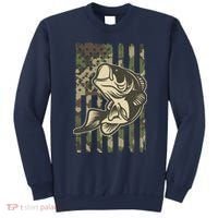 American US Camouflage Flag Bass Fishing Sweatshirt thumb 0
