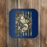American US Camouflage Flag Bass Fishing Coaster thumb 0