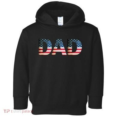 American USA Dad Toddler Hoodie