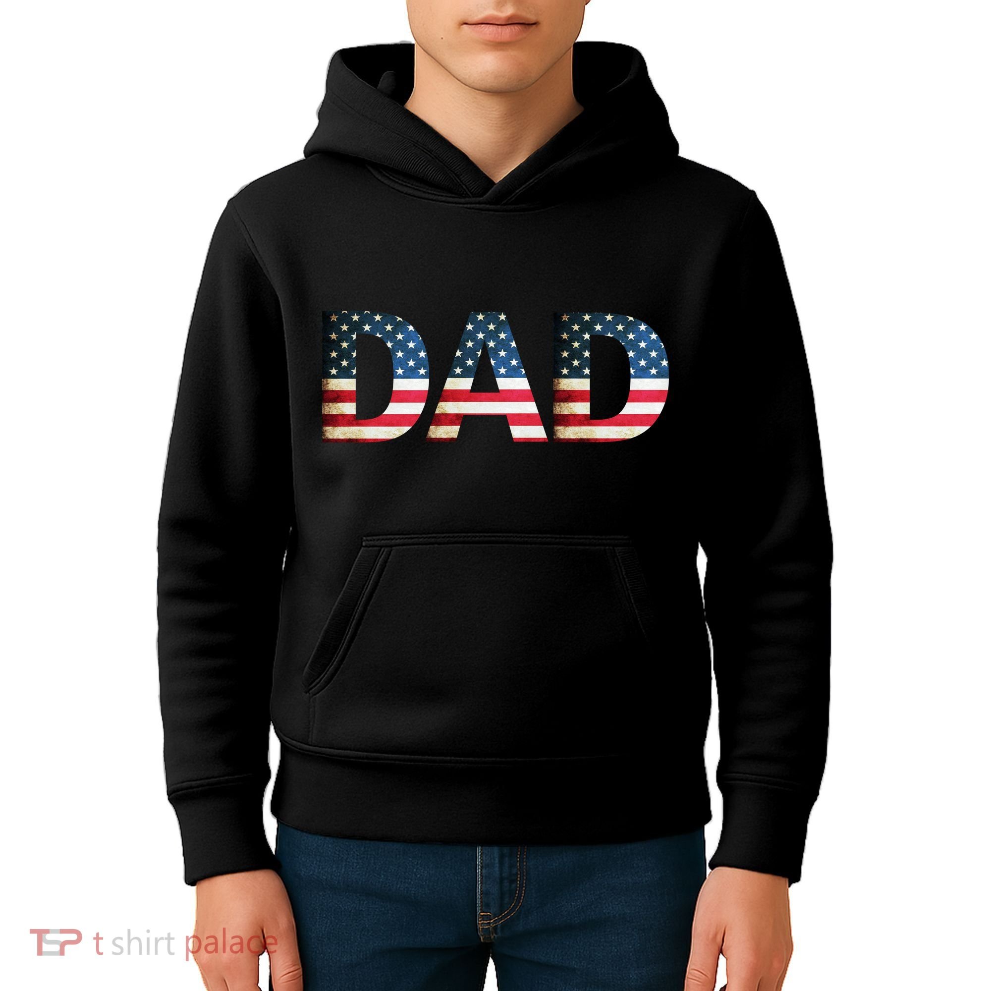 American USA Dad Kids Hoodie