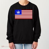 American USA Weed Flag Women's Sweatshirt thumb 0