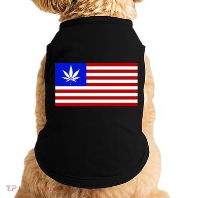 American USA Weed Flag Doggie Tank