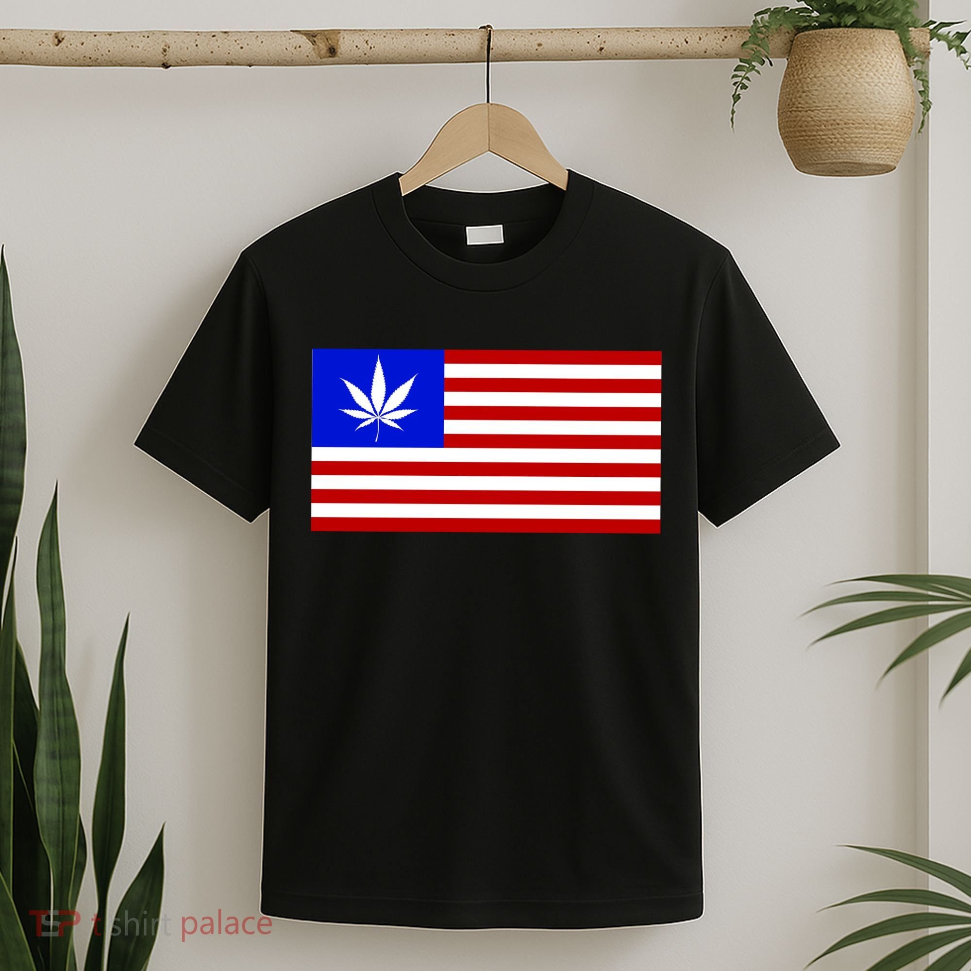 American USA Weed Flag T-Shirt