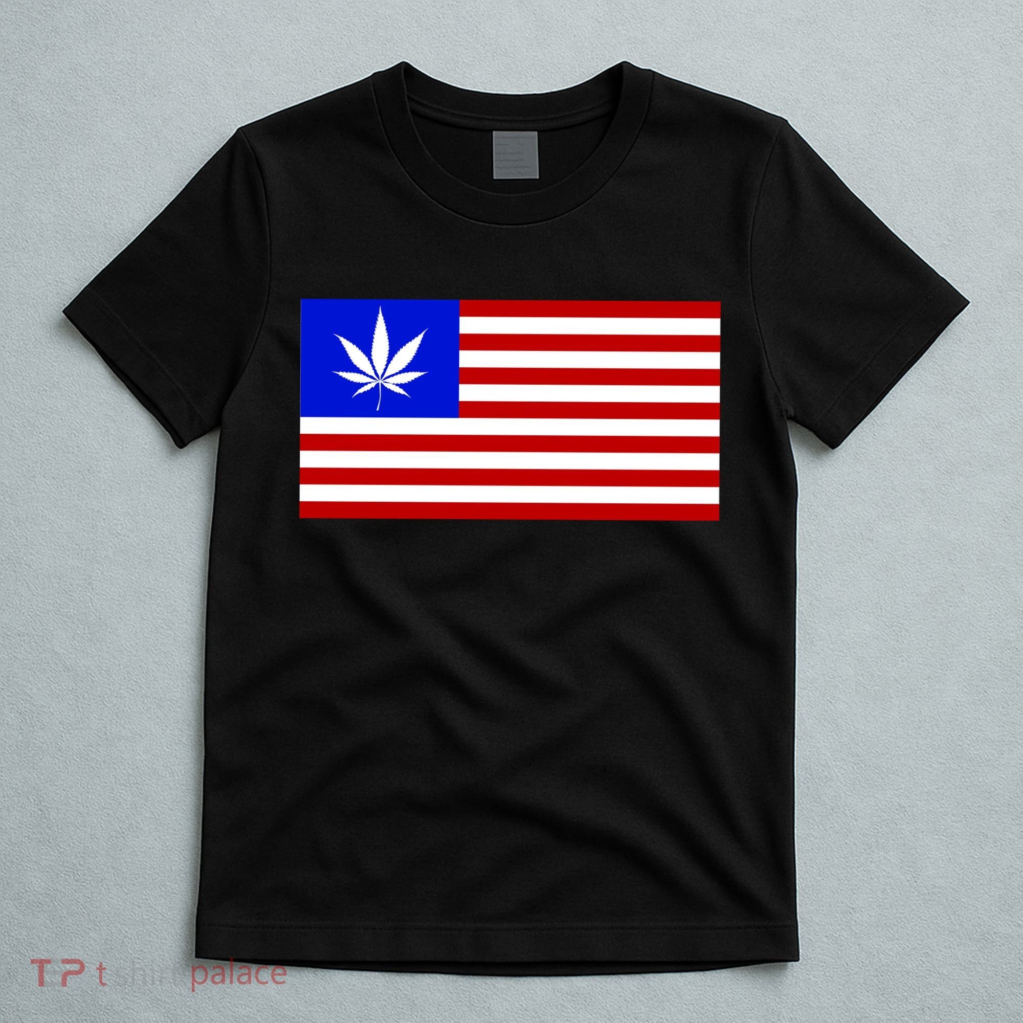 American USA Weed Flag T-Shirt