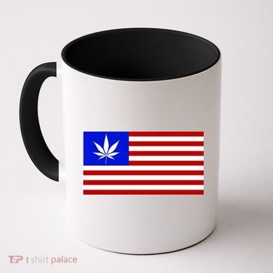 American USA Weed Flag Coffee Mug