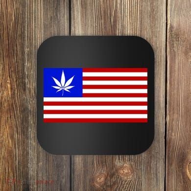 American USA Weed Flag Coaster