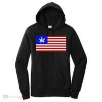 American USA Weed Flag Women's Hoodie thumb 0