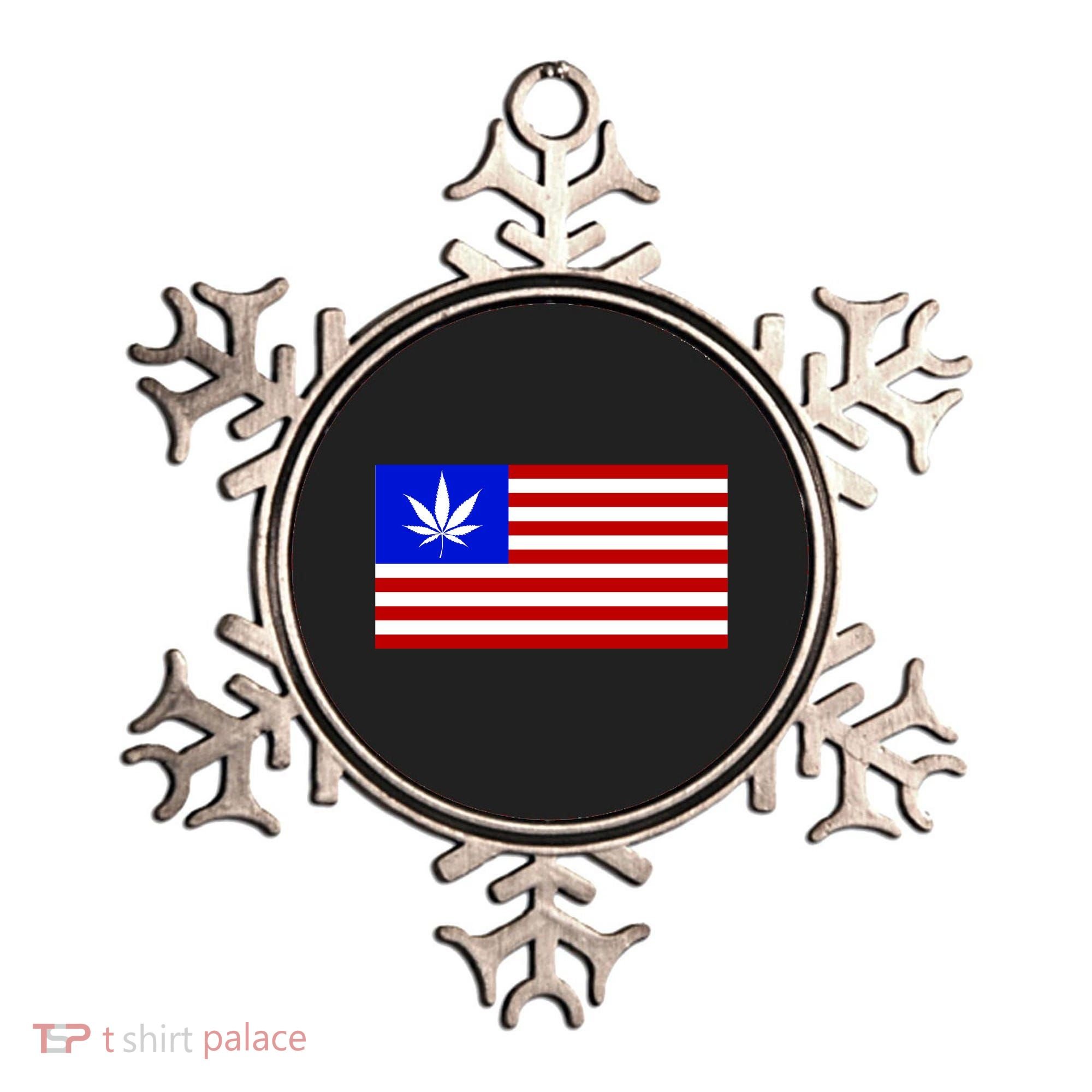 American USA Weed Flag Ornament
