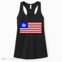 American USA Weed Flag Women's Tank Top thumb 0