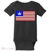 American USA Weed Flag Baby Bodysuit thumb 0