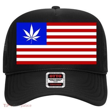 American USA Weed Flag Hat