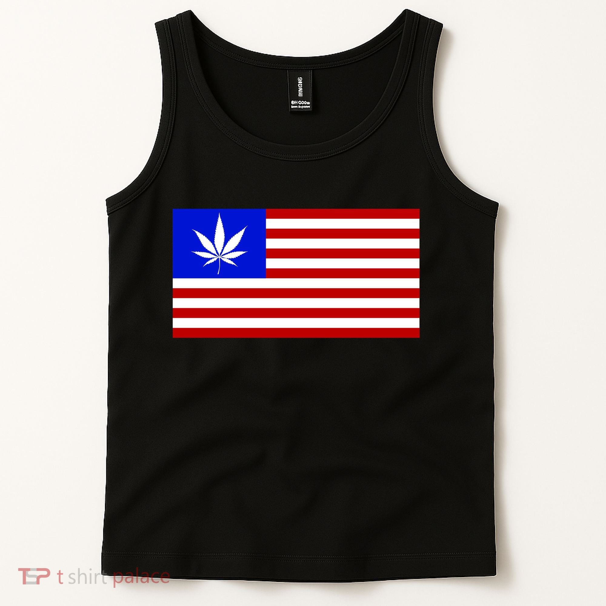 American USA Weed Flag Tank Top