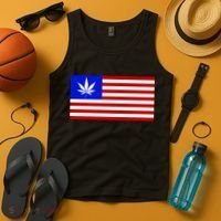 American USA Weed Flag Tank Top thumb 4