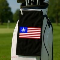 American USA Weed Flag Golf Towel thumb 2