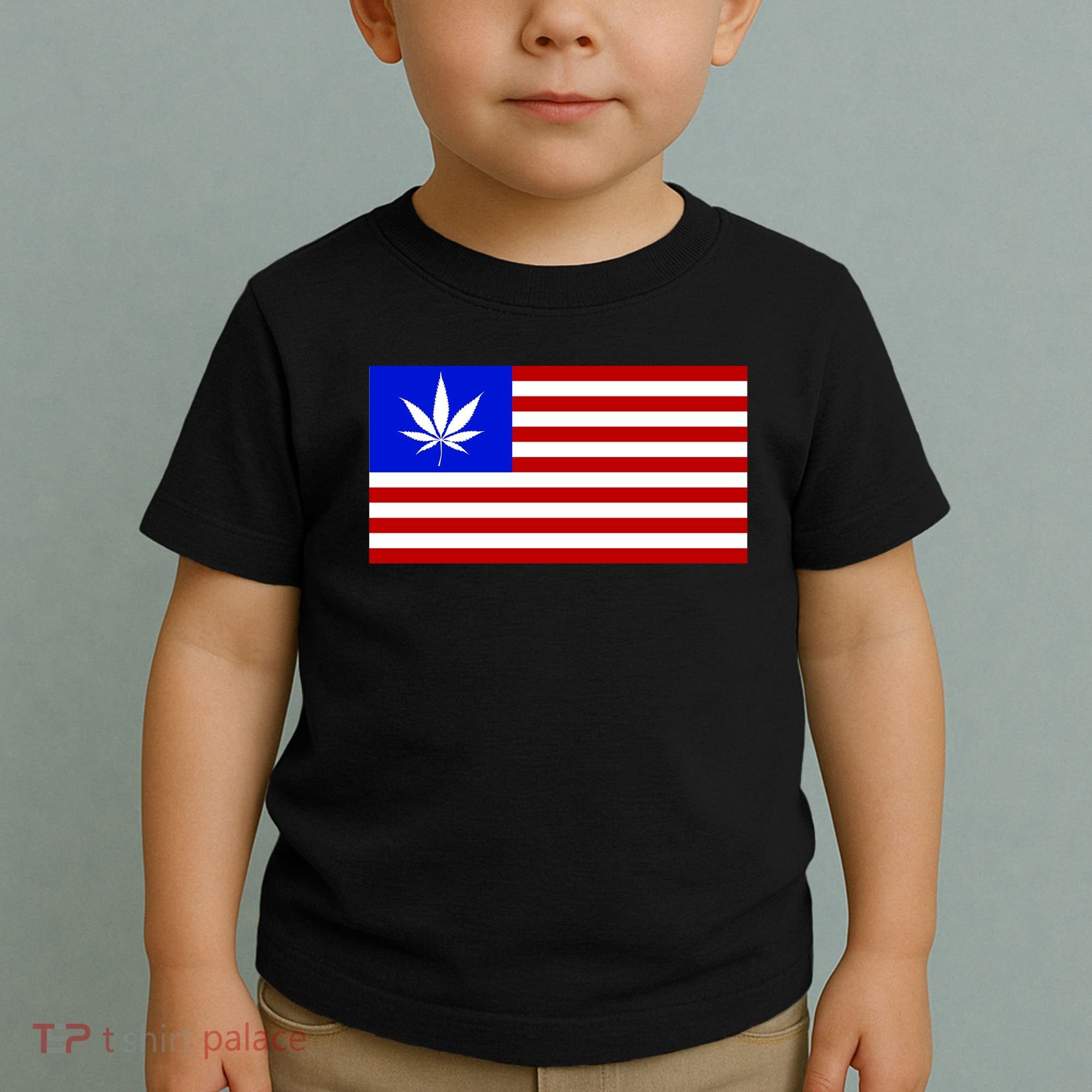 American USA Weed Flag Toddler T-Shirt