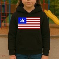 American USA Weed Flag Kids Hoodie thumb 3