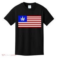 American USA Weed Flag Kids T-Shirt thumb 0