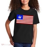 American USA Weed Flag Kids T-Shirt thumb 2