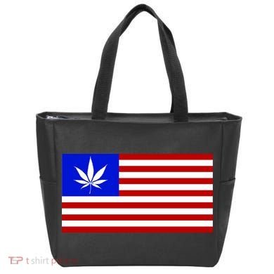 American USA Weed Flag Tote Bag