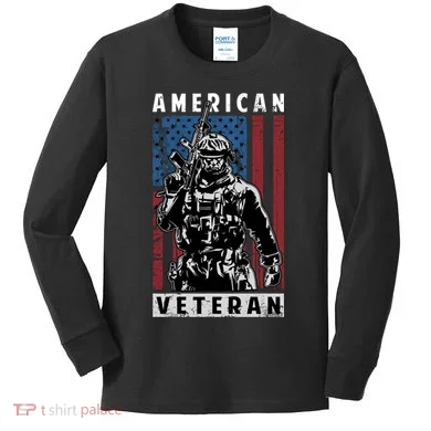 American Veteran Kids Long Sleeve Shirt