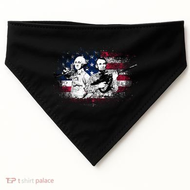 American Washington Lincoln Soldiers USA-Made Doggie Bandana