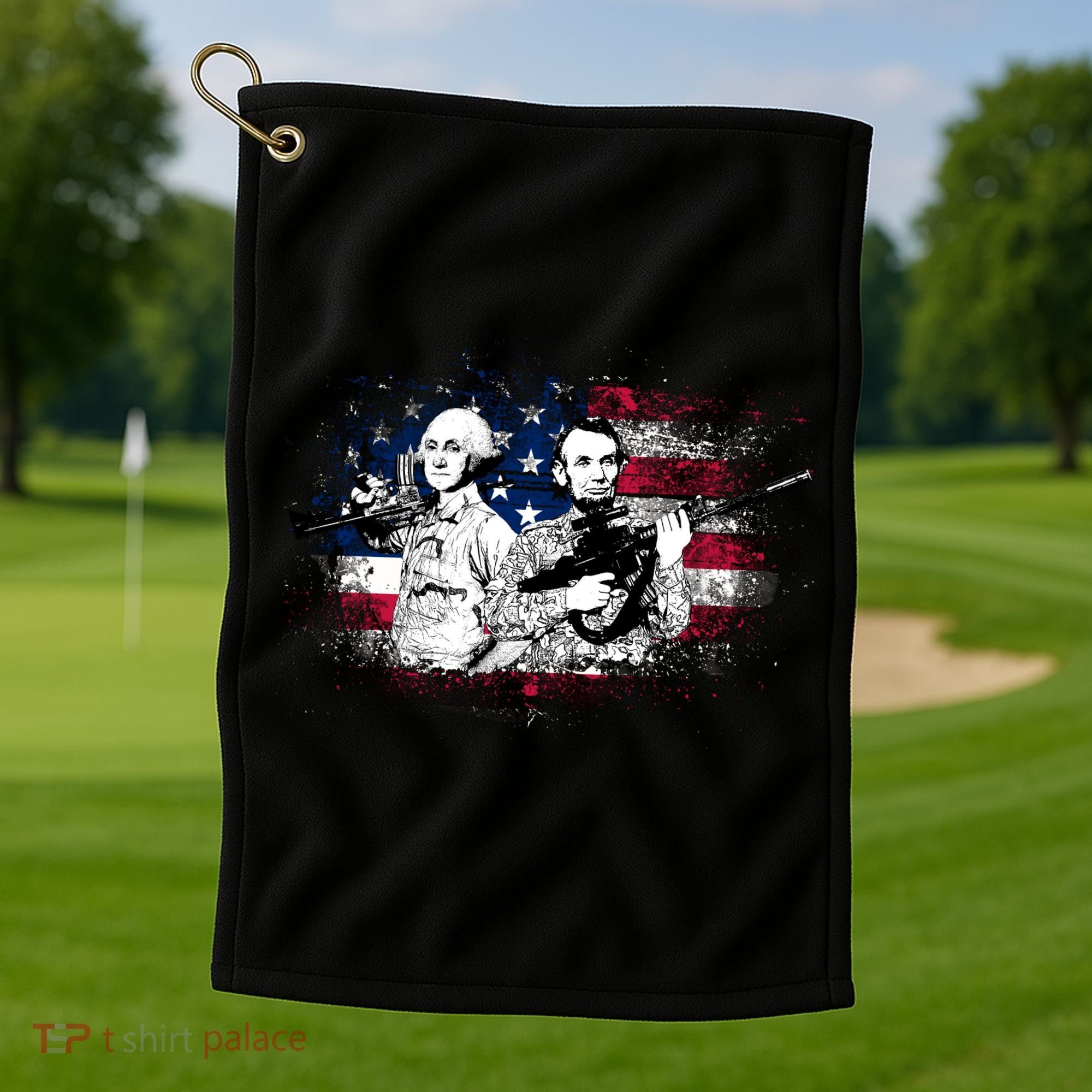 American Washington Lincoln Soldiers Golf Towel