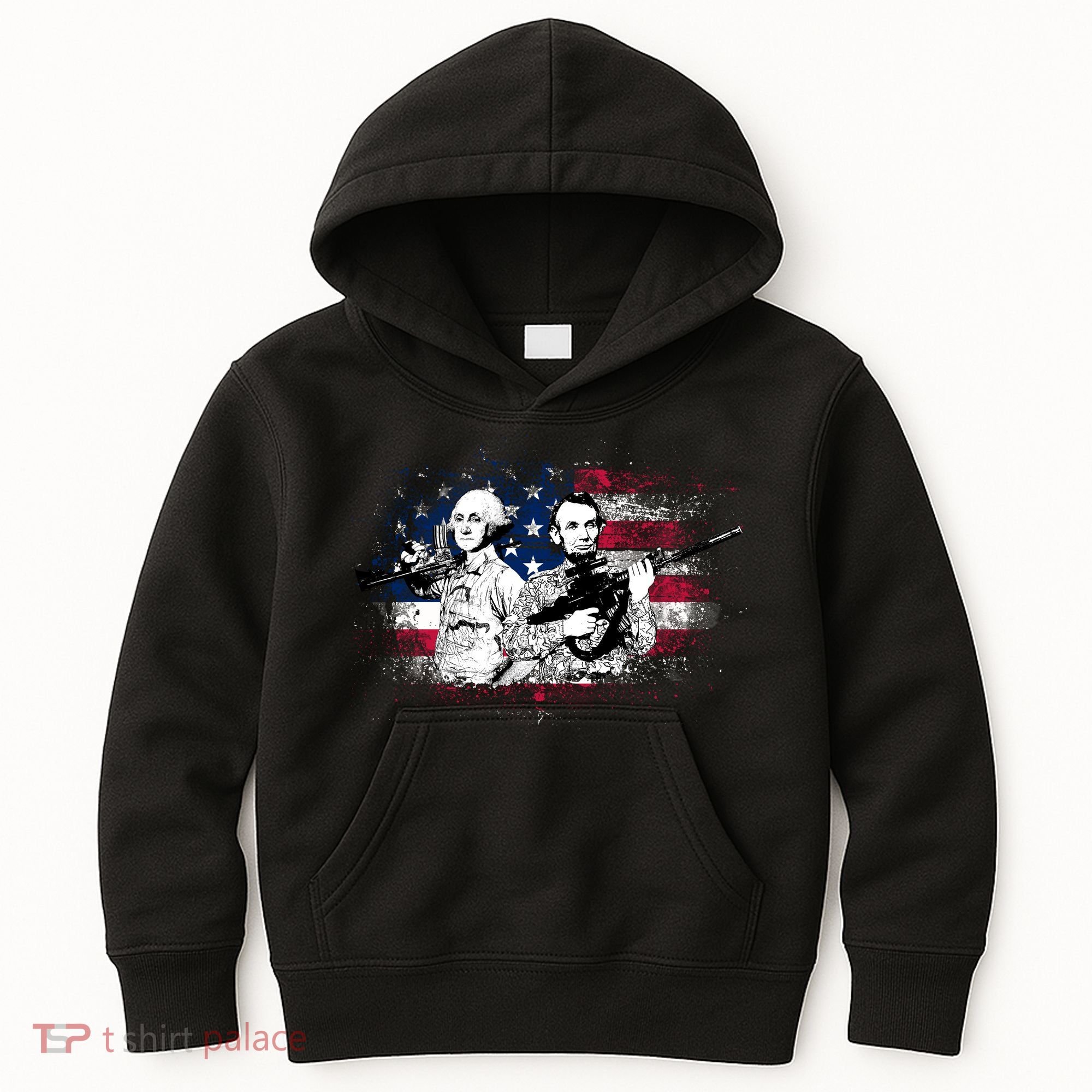 American Washington Lincoln Soldiers Kids Hoodie