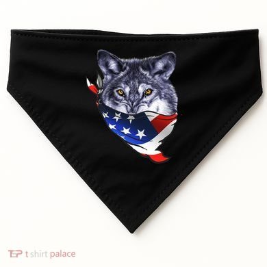 American Wolf USA Bandanna USA-Made Doggie Bandana
