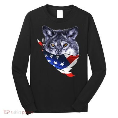 American Wolf USA Bandanna Long Sleeve Shirt