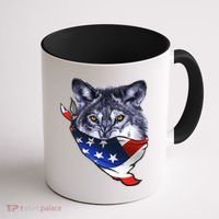 American Wolf USA Bandanna Coffee Mug thumb 1