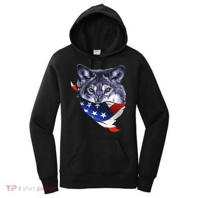 American Wolf USA Bandanna Women's Hoodie